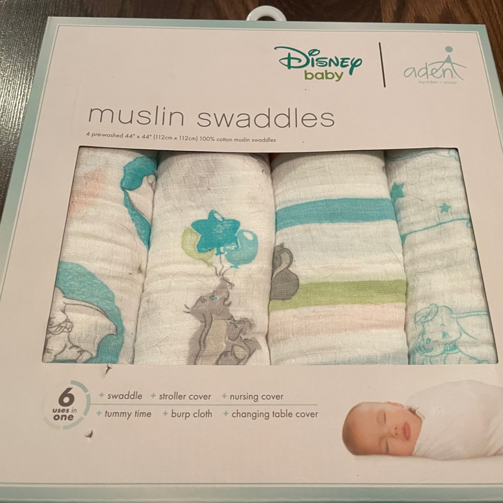 Disney Baby Dumbo Swaddles 4 pack